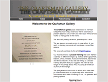 Tablet Screenshot of craftsmangallery.co.uk